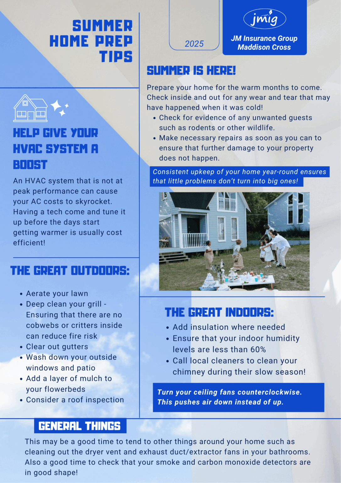 Summer Home Prep Tips 2025 – JM Insurance Group